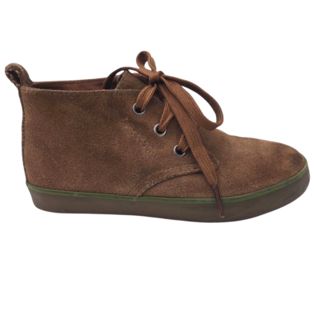 Hanna Andersson NILS Boys Tan Suede Hi Top Sneaker Boots Shoes Sz 12.5